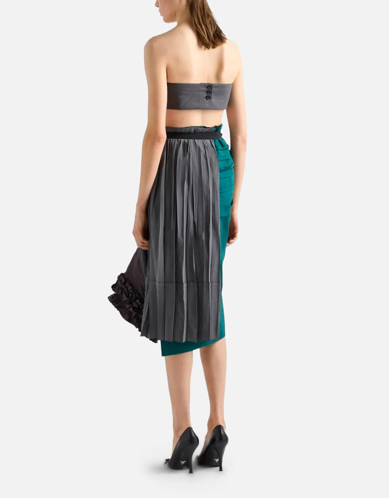 Prada テクニカルタフタパッチワークスカート (すべての新品) IFCHIC.COM