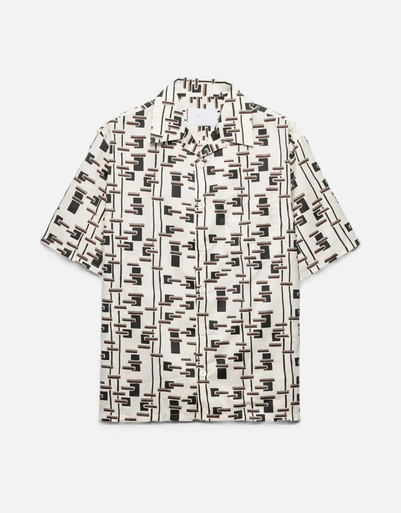 Prada メンズ プリント コットンブレンド シャツ (すべての新品