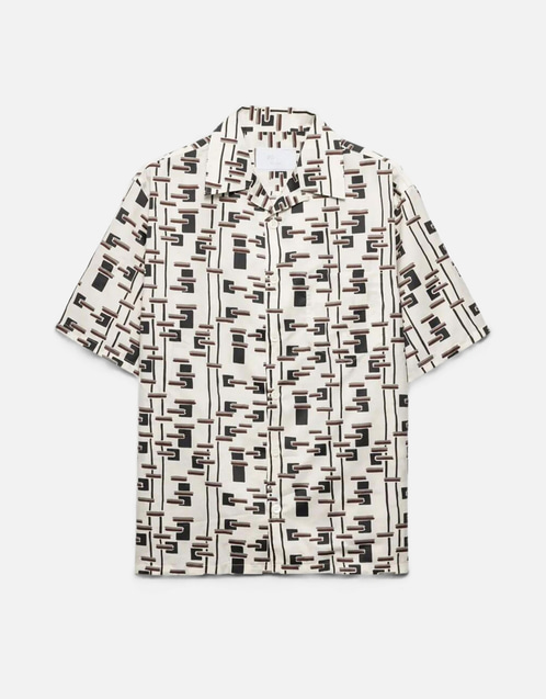 プラダ　シャツ Prada メンズ プリント コットンブレンド シャツ (すべての新品