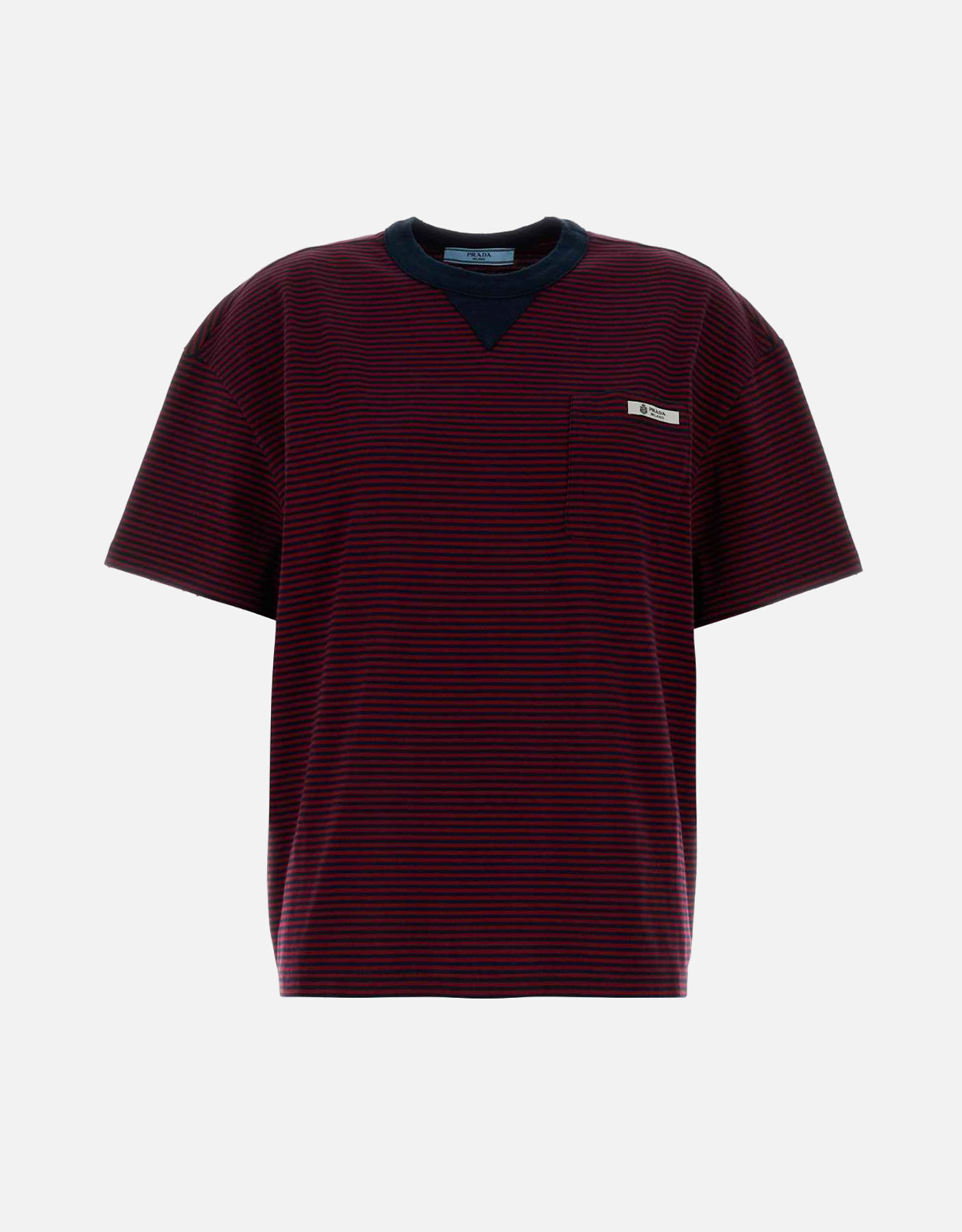 Prada オーバーサイズストライプコットンTシャツ (すべての新品