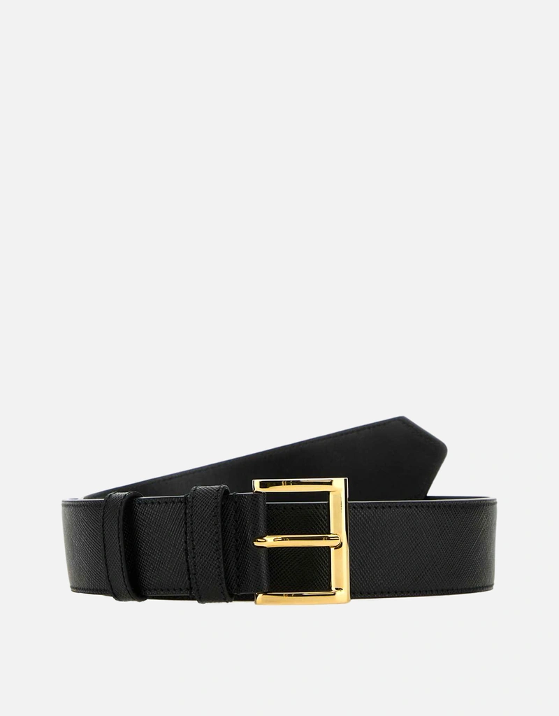 Prada ブラックレザーベルト () IFCHIC.COM