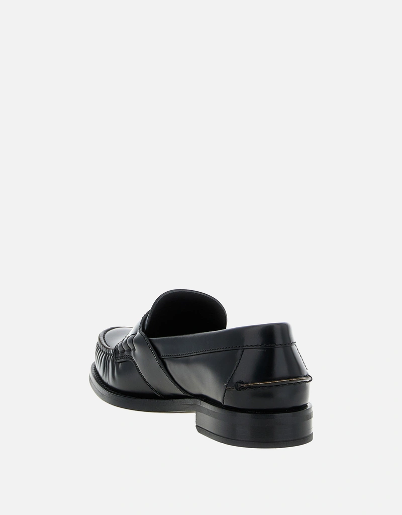 P❤RA❤DA ブラックレザー ローファー 37 Prada カーフレザー ローファー () IFCHIC.COM