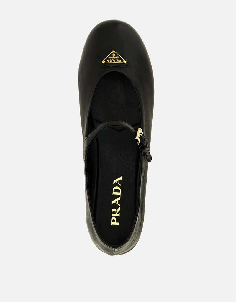 Prada ナッパレザーバレエフラットシューズ () IFCHIC.COM