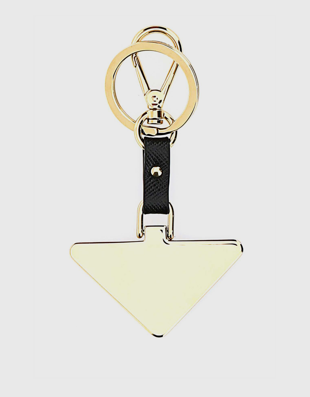 Prada Logo Metal And Leather Key Ring (キーチェーンとバッグ