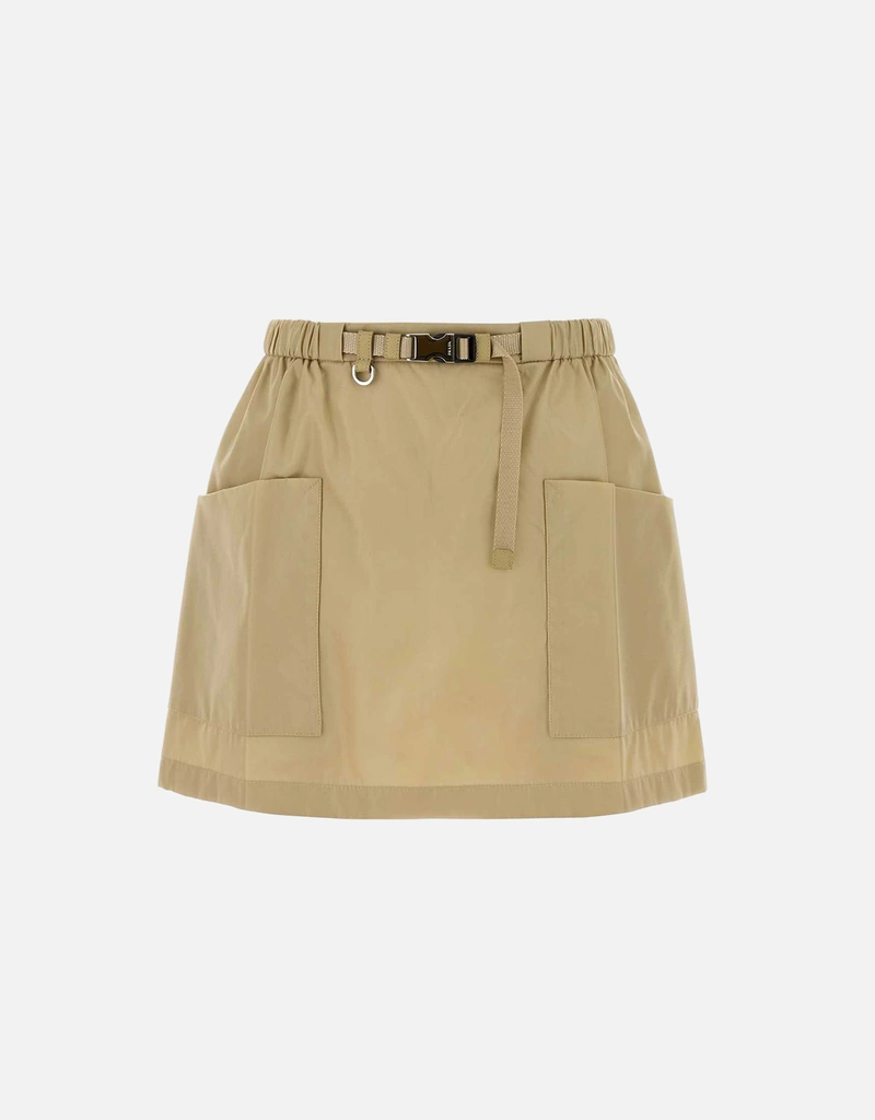 PRADA ベルト付きベージュミニスカート Prada ベージュ Re-Nylon ミニスカート (すべての新品) IFCHIC.COM