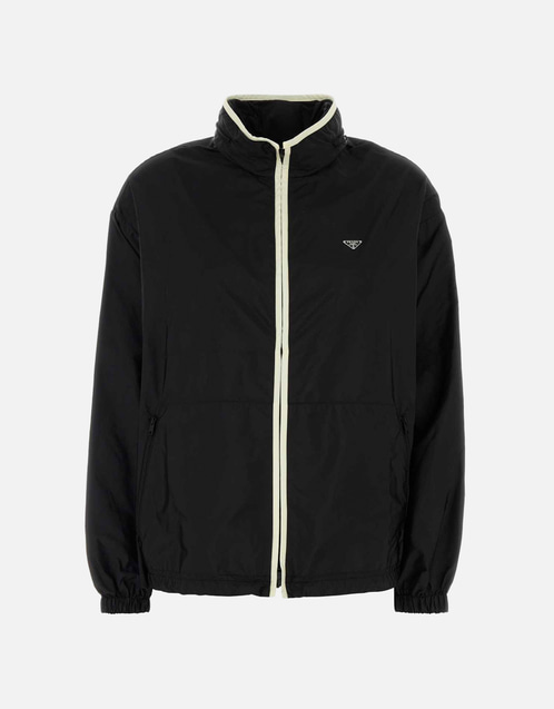 Prada ブラック Re-Nylon ウインドブレーカー (すべての新品) IFCHIC.COM