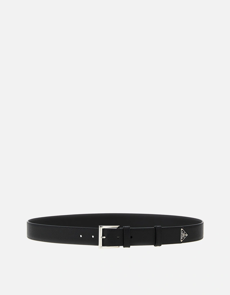 Prada メンズ サフィアーノ カーフスキン レザーベルト () IFCHIC.COM