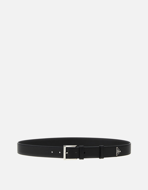 PRADA サフィアーノレザーベルト Prada サフィアーノレザー ベルト | ブラック | FARFETCH JP