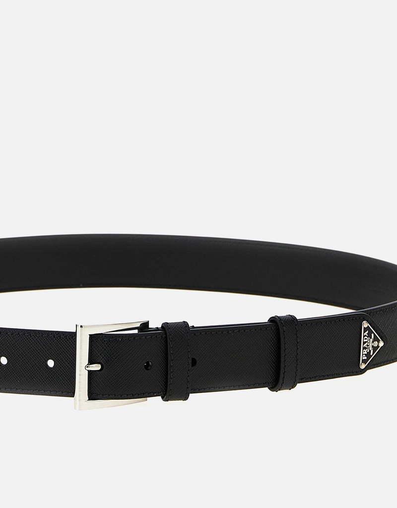Prada メンズ サフィアーノ カーフスキン レザーベルト () IFCHIC.COM