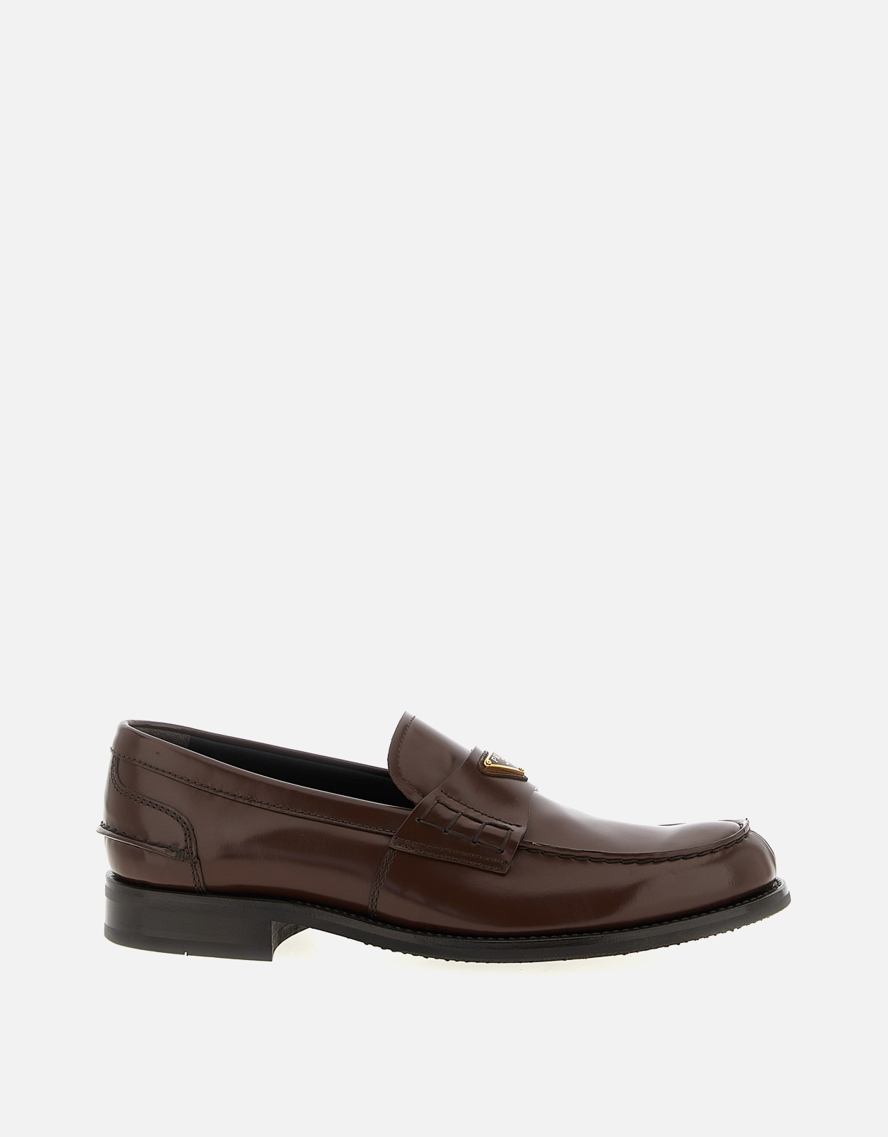 Prada メンズ ロゴ入り カーフレザー ローファー () IFCHIC.COM