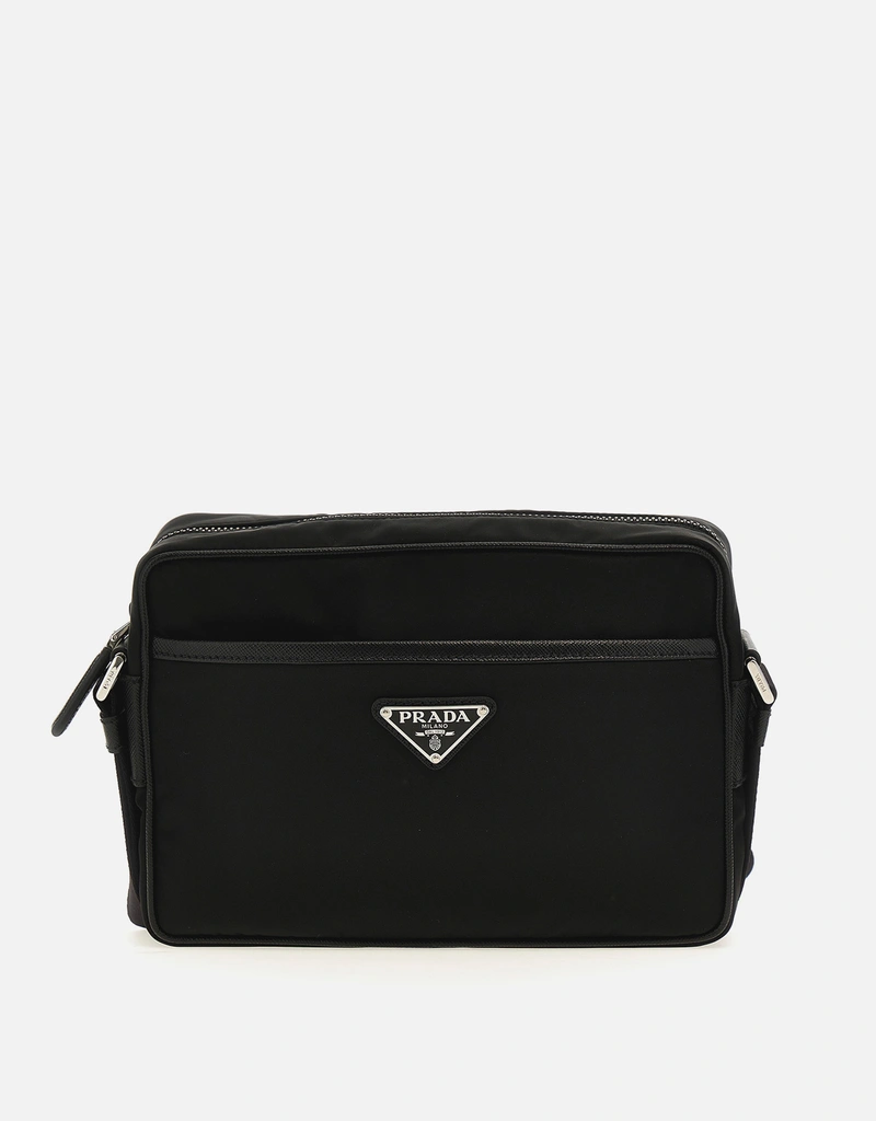 Prada メンズ リナイロン カメラ クロスボディバッグ (メッセンジャー
