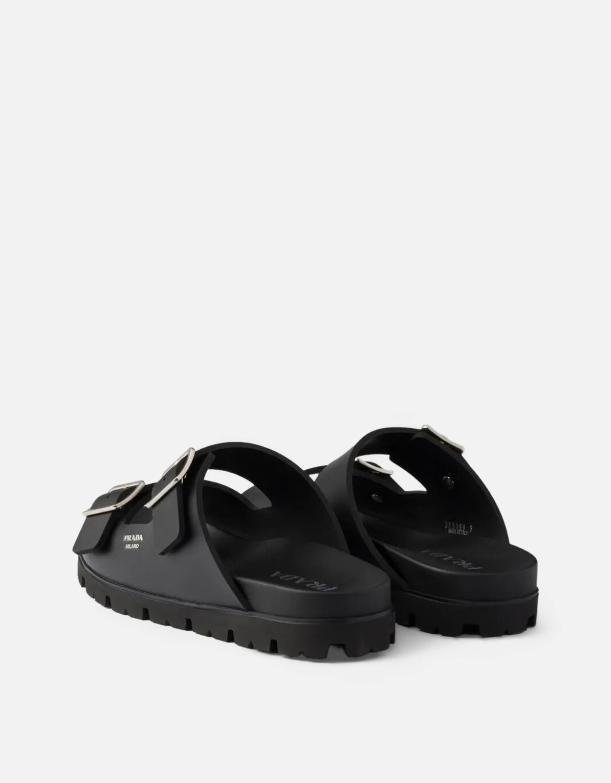 新品PRADA ステッチ￼スエード￼サンダル ブラック 1XX583 37 Prada