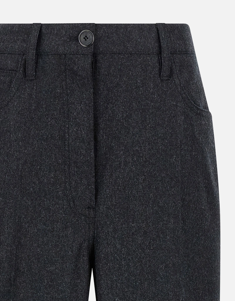 Prada Virgin Wool Flannel Wide Leg Pants (All New In) IFCHIC.COM