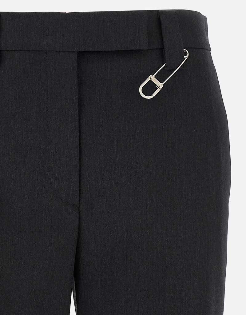 Prada Virgin Wool Brooch Pants (Pants,Straight Leg Pants) IFCHIC.COM