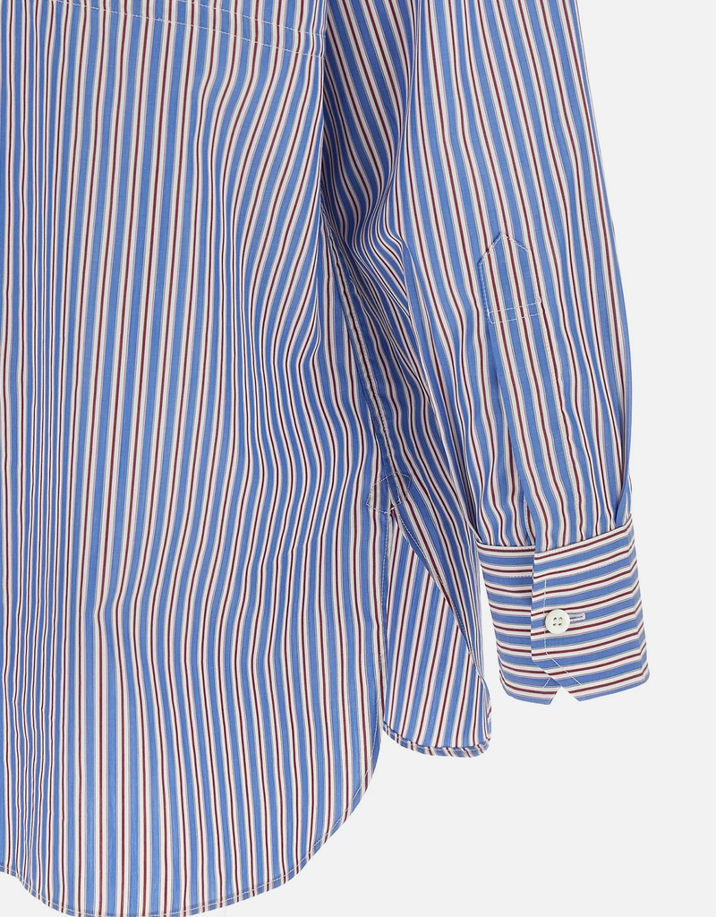 シャツ/ブラウス(長袖/七分) PRADA  STRIPED COTTON POPLIN BLOUSE 36 Prada Striped Cotton Poplin Shirt () IFCHIC.COM