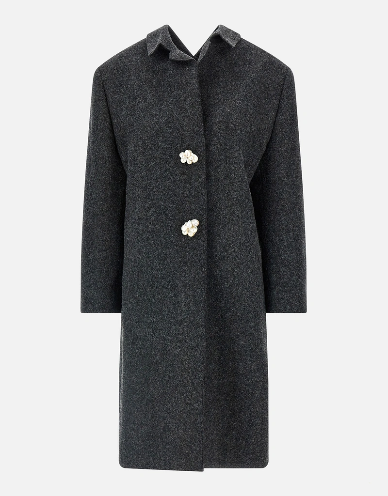 Prada シェットランドウール ストレートフィットコート (すべての新品