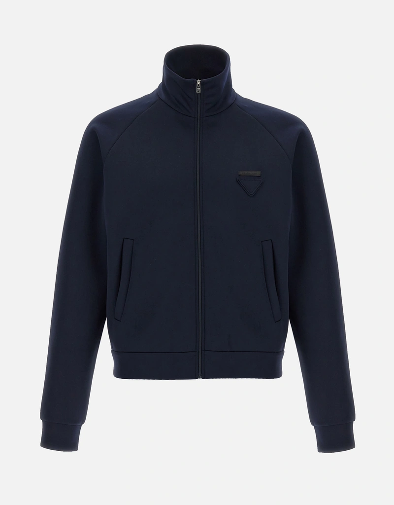 Prada Men's Technical Fabric High Neck Jacket (Coats and Jackets