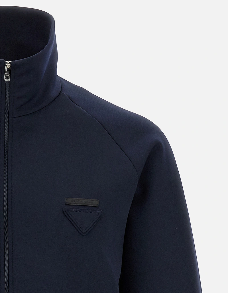Prada Men's Technical Fabric High Neck Jacket (Coats and Jackets