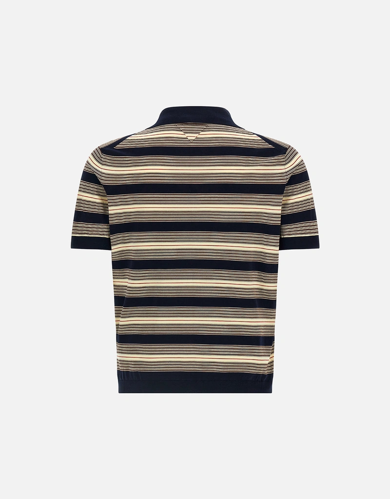Prada メンズストライプコットンポロシャツ (すべての新品) IFCHIC.COM