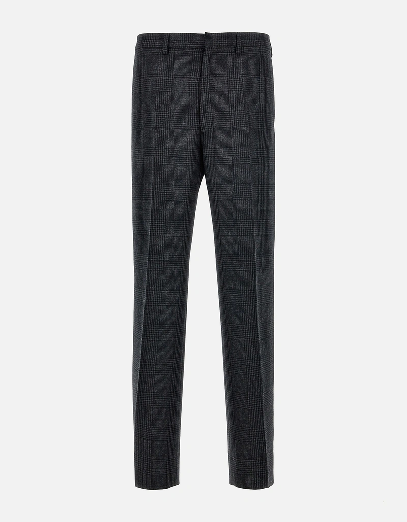 Prada Men's Check Virgin Wool Pants (All New In) IFCHIC.COM