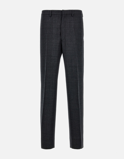 Prada メンズ チェックバージンウールパンツ (すべての新品) IFCHIC.COM