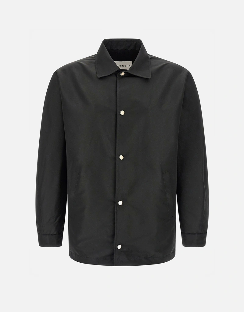 極美品　GIVENCHY ブラック レース シャツ　ジャケット　ブルゾン Givenchy メンズ クチュールシーム 防水ポリファイユ ジャケット