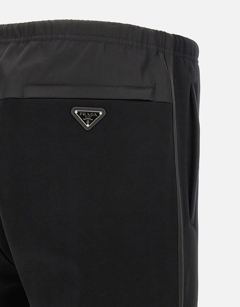 Prada メンズ Re-Nylon コットンフリース ストレートジョガーパンツ
