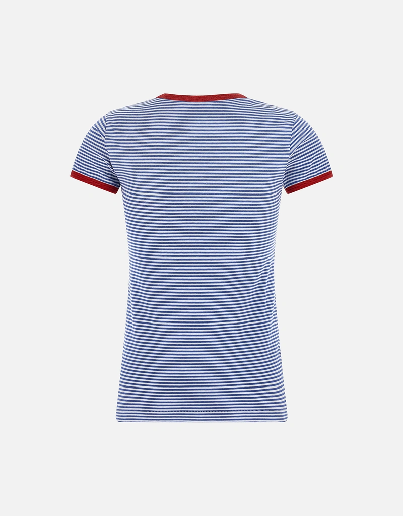 Prada ストライプコットンジャージーTシャツ (すべての新品) IFCHIC.COM