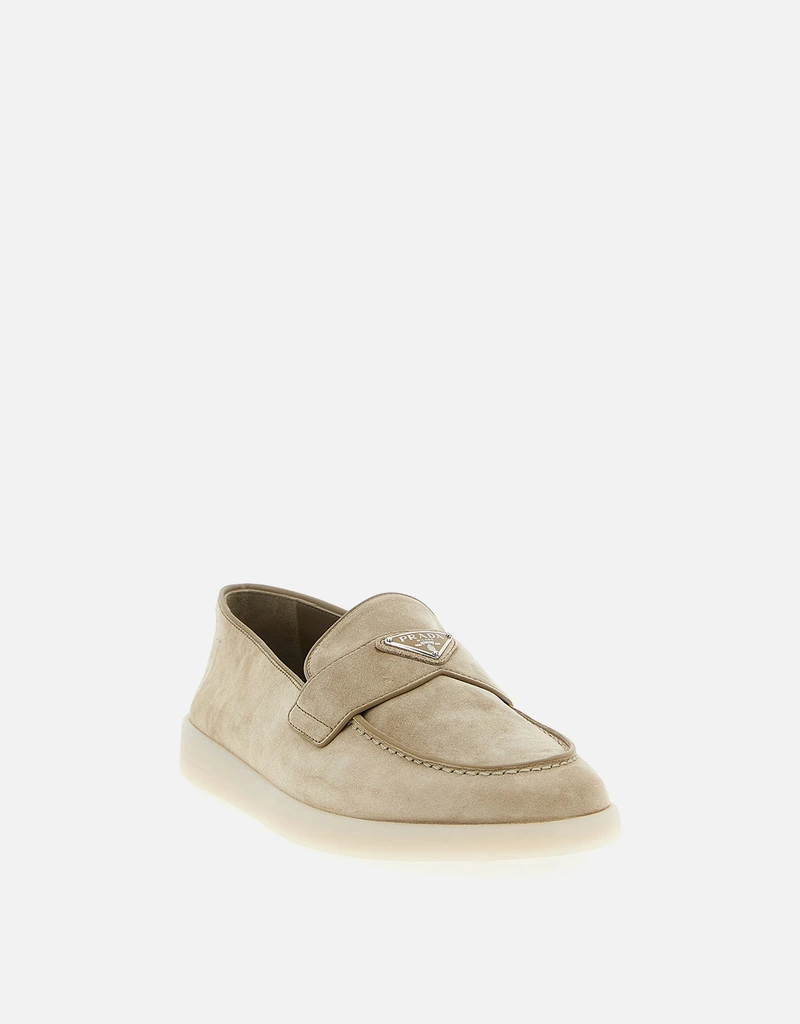 Prada メンズスエードカーフスキンローファー () IFCHIC.COM