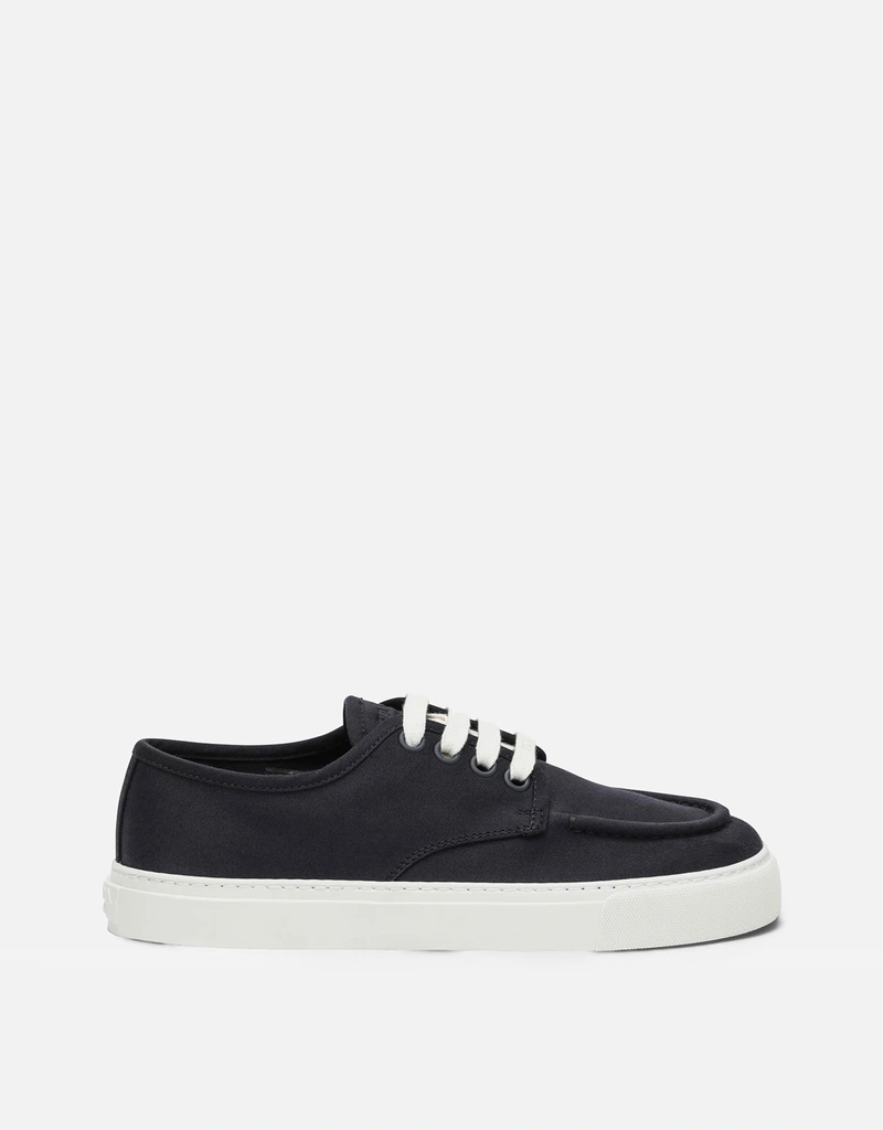 Prada メンズ コットン ネイビーブルースニーカー () IFCHIC.COM