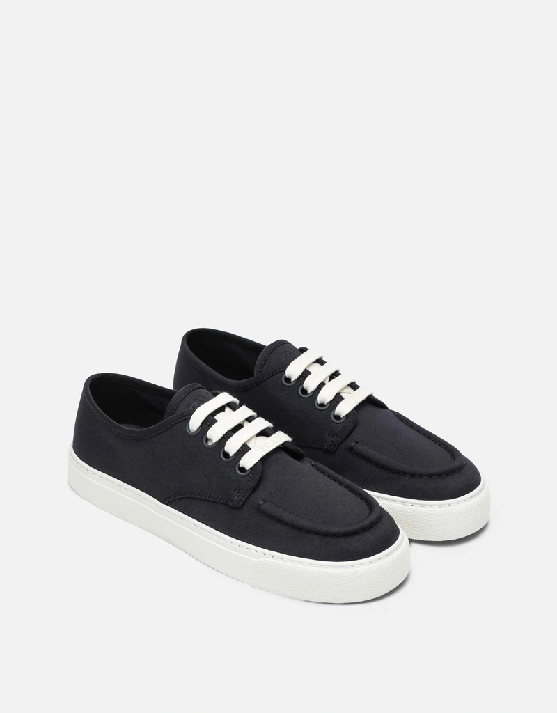 Prada メンズ コットン ネイビーブルースニーカー () IFCHIC.COM