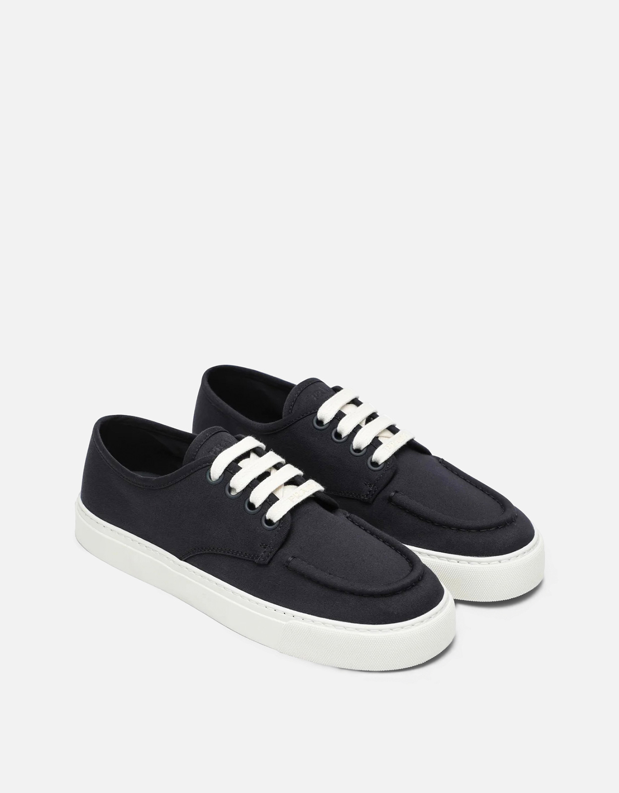 Prada メンズ コットン ネイビーブルースニーカー () IFCHIC.COM