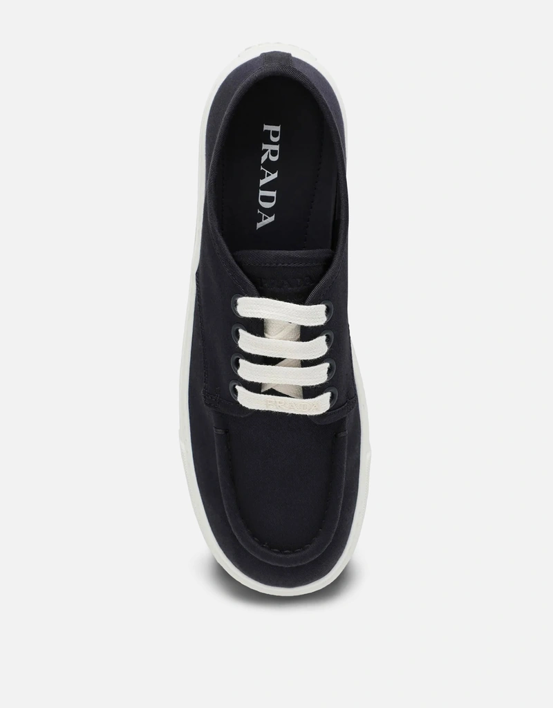 Prada メンズ コットン ネイビーブルースニーカー () IFCHIC.COM