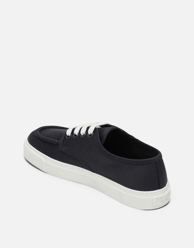 Prada メンズ コットン ネイビーブルースニーカー () IFCHIC.COM