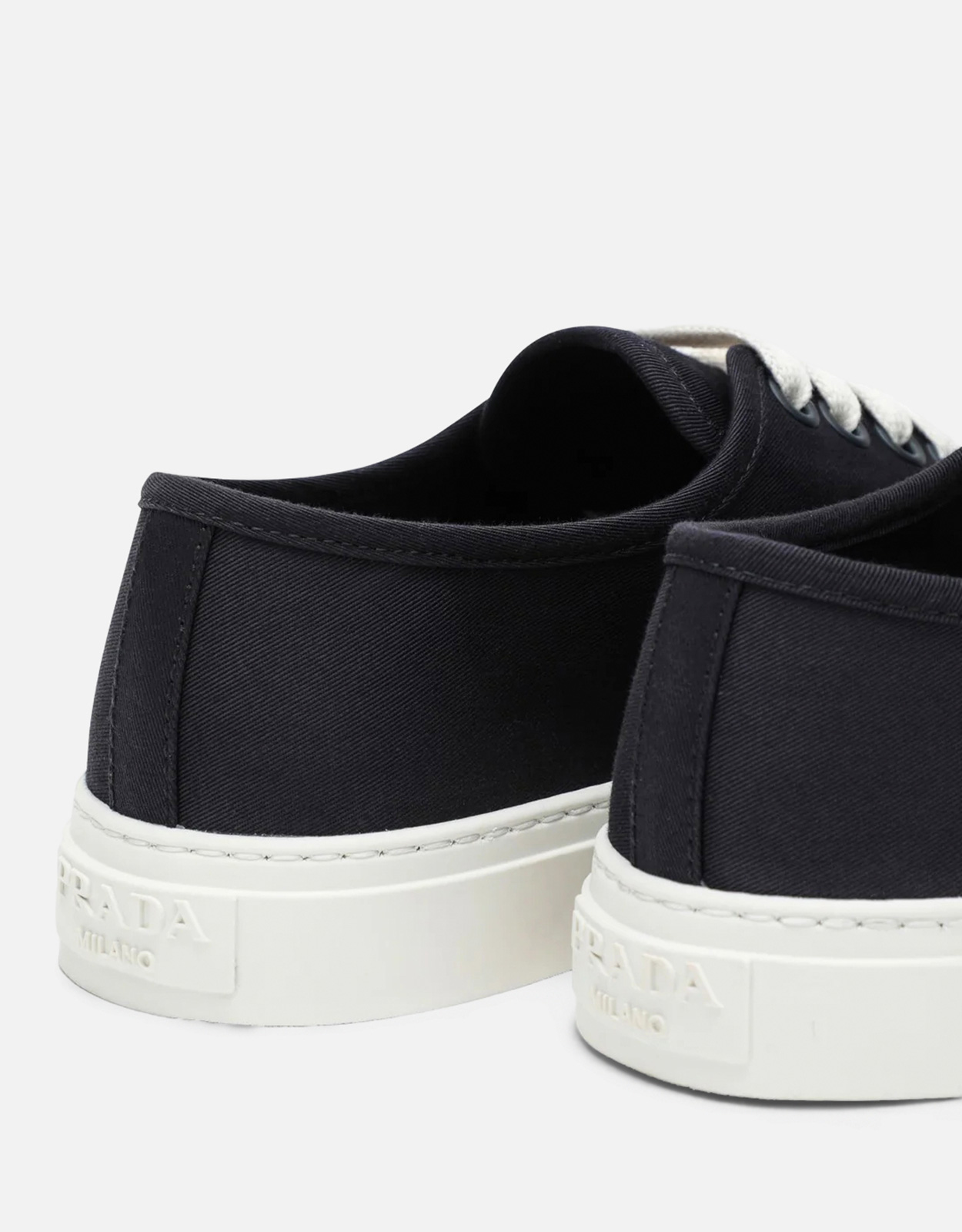 Prada メンズ コットン ネイビーブルースニーカー () IFCHIC.COM