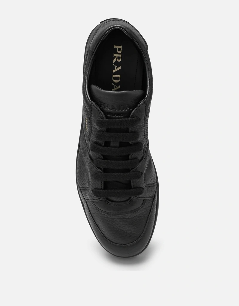 Prada メンズ ブラック ハンマードレザー スニーカー () IFCHIC.COM Prada メンズ ブラック ハンマードレザー スニーカー () IFCHIC.COM