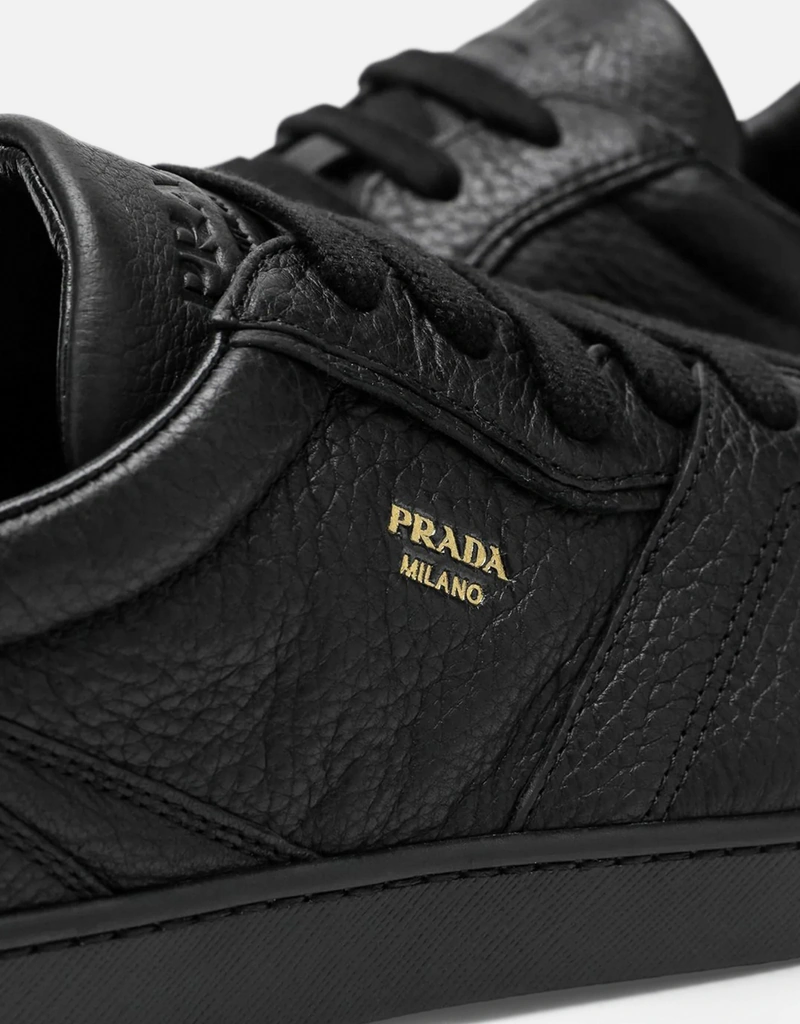 Prada メンズ ブラック ハンマードレザー スニーカー () IFCHIC.COM Prada メンズ ブラック ハンマードレザー スニーカー () IFCHIC.COM