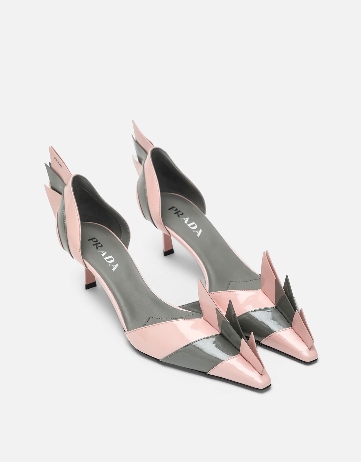 Prada ツートンパテントレザードルセーパンプス (すべての新品) IFCHIC.COM