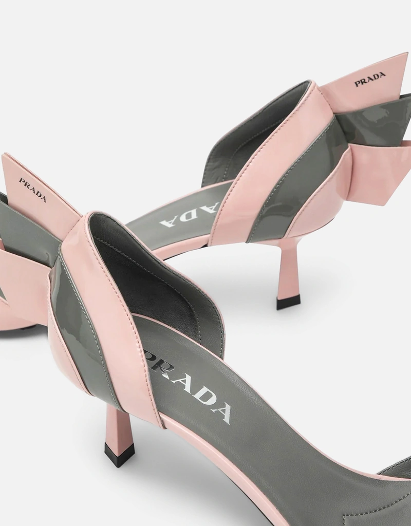 Prada ツートンパテントレザードルセーパンプス (すべての新品) IFCHIC.COM