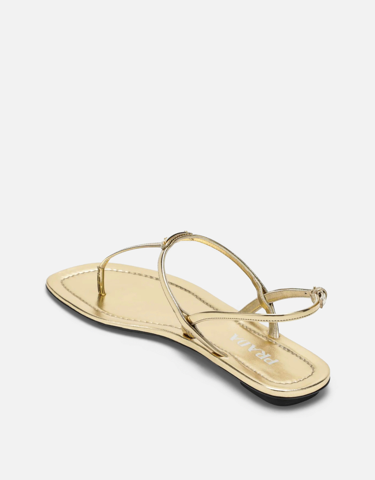PRADA ゴールド・ リーフ装飾ミュール　37 Prada レザーサンダル (すべての新品) IFCHIC.COM