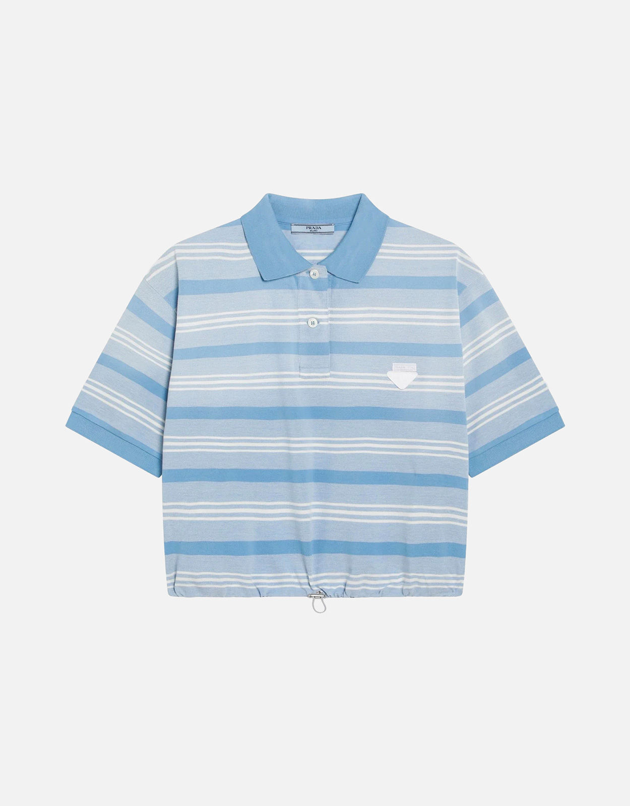 Prada ポロ クロップ コットン ストライプ (トップス) IFCHIC.COM