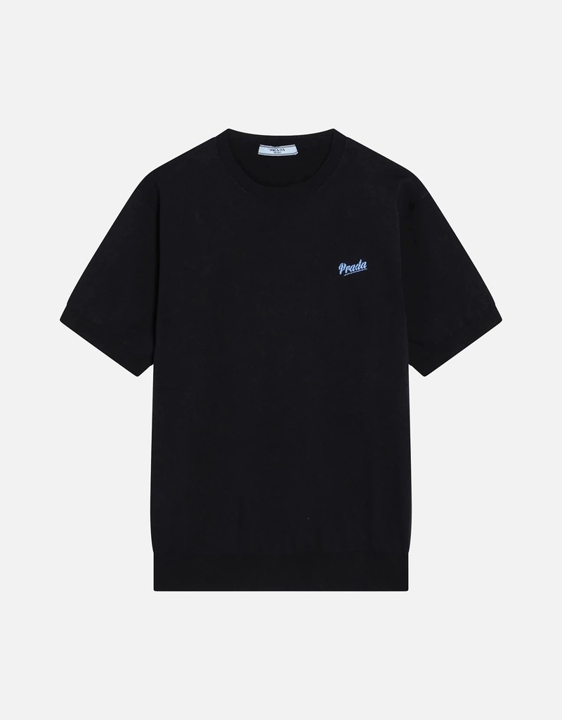 Prada シルクブレンドロゴ付きセーター (トップス) IFCHIC.COM Prada シルクブレンドロゴ付きセーター (トップス) IFCHIC.COM