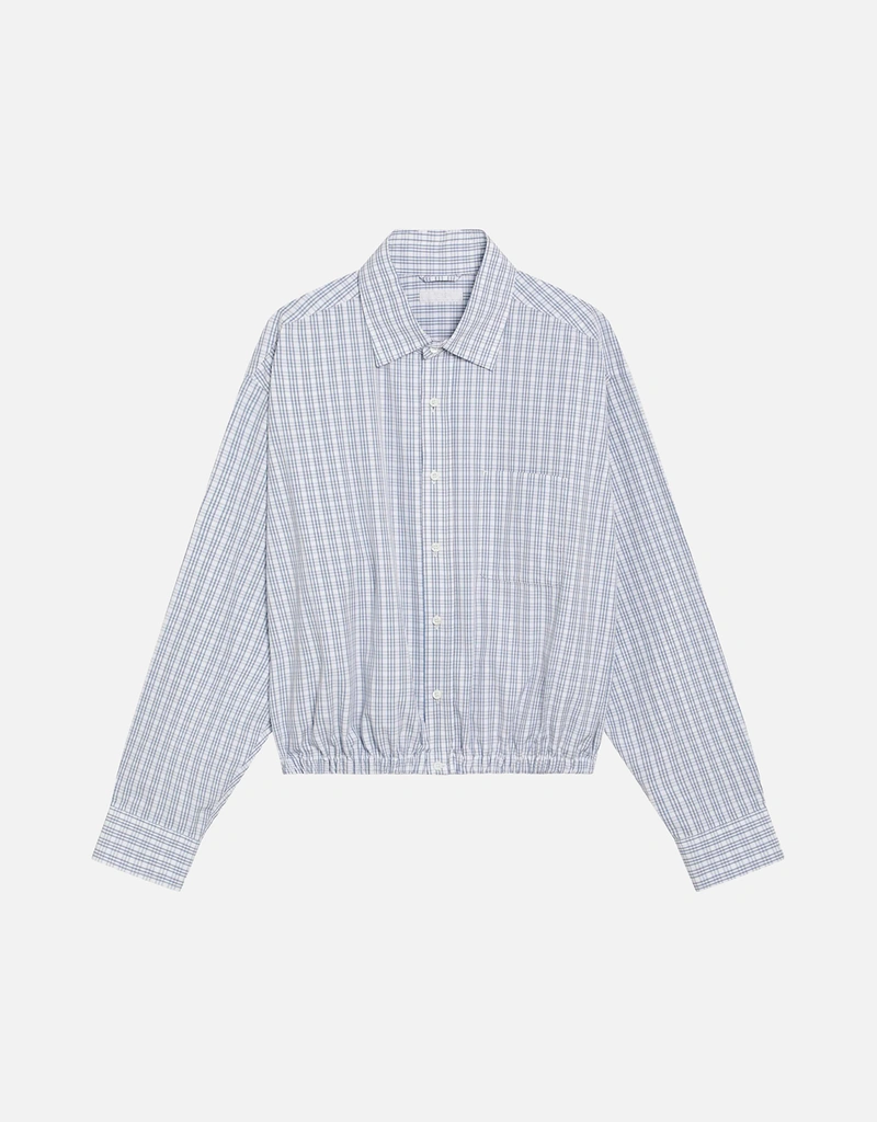 Prada メンズ クロップド チェック柄 コットン シャツ (シャツ) IFCHIC.COM