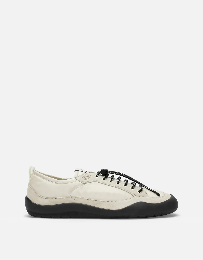 Prada メンズ スピードロック Re-Nylon スエード スニーカー () IFCHIC.COM
