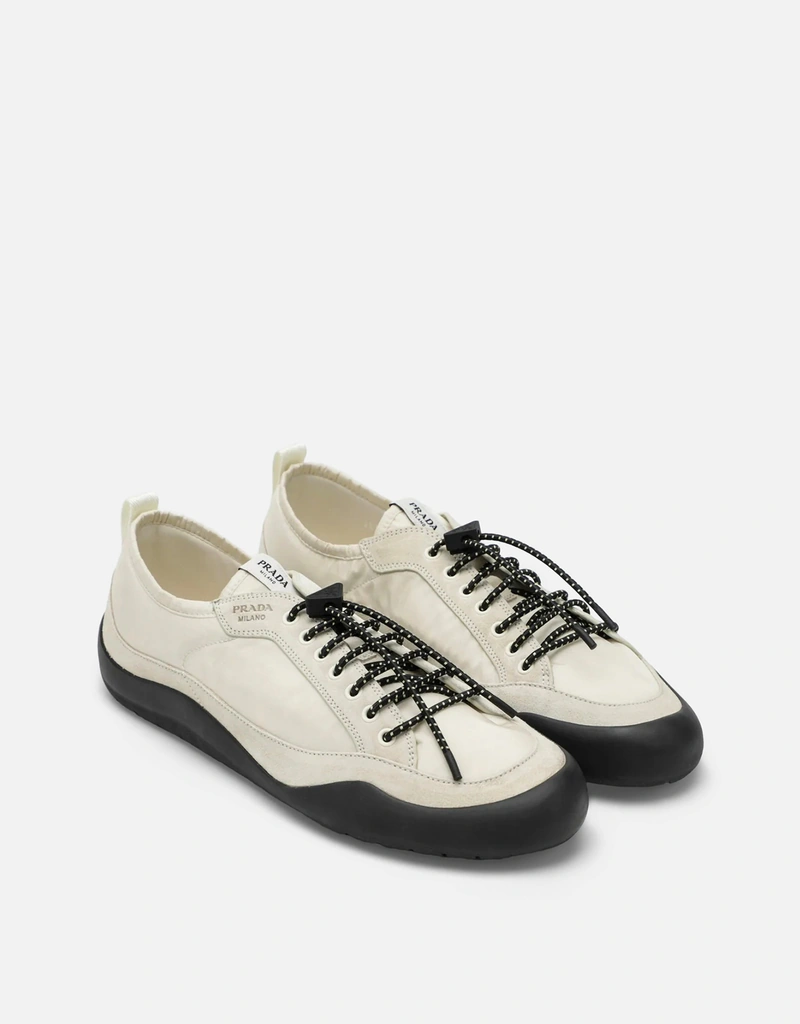 Prada メンズ スピードロック Re-Nylon スエード スニーカー () IFCHIC.COM