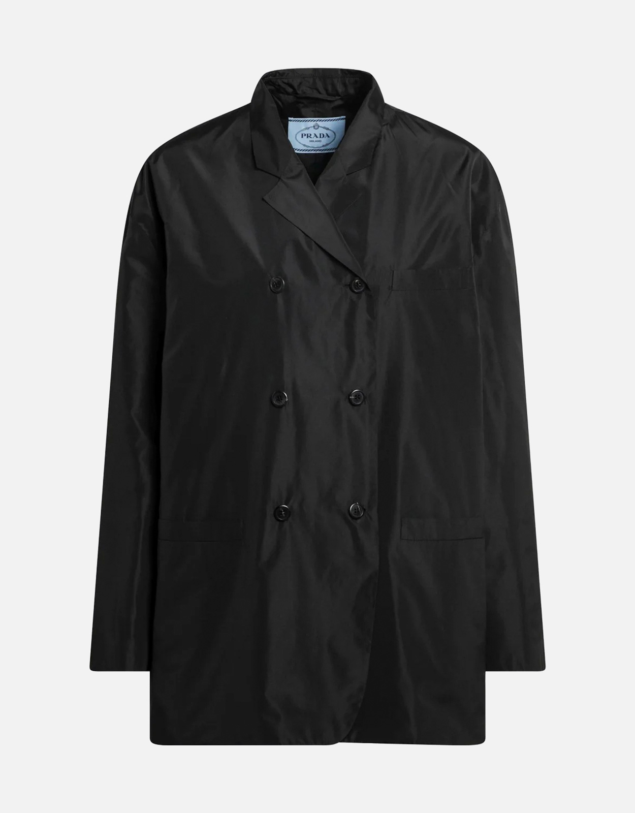 専用 PRADA ダブルジップ 短丈 フーデッドジャケット Y2K イタリア製 PRADA SPORTS(プラダスポーツ) 00s ダブルジップレザージャケット