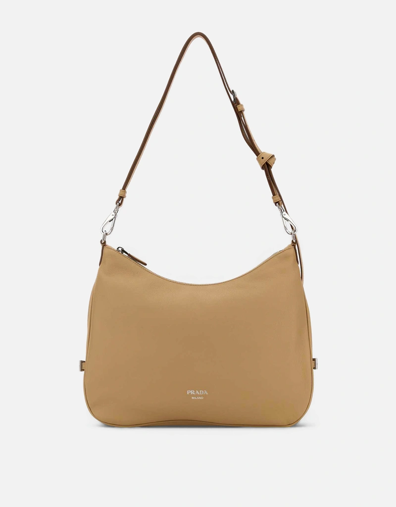 Prada ベージュ大型レザーフォールドショッピングバッグ () IFCHIC.COM