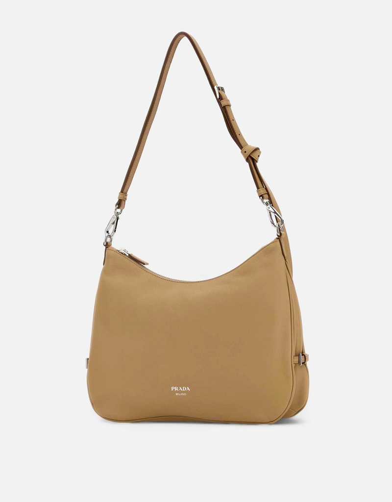 Prada Beige Large Leather Fold Shopping Bag () IFCHIC.COM