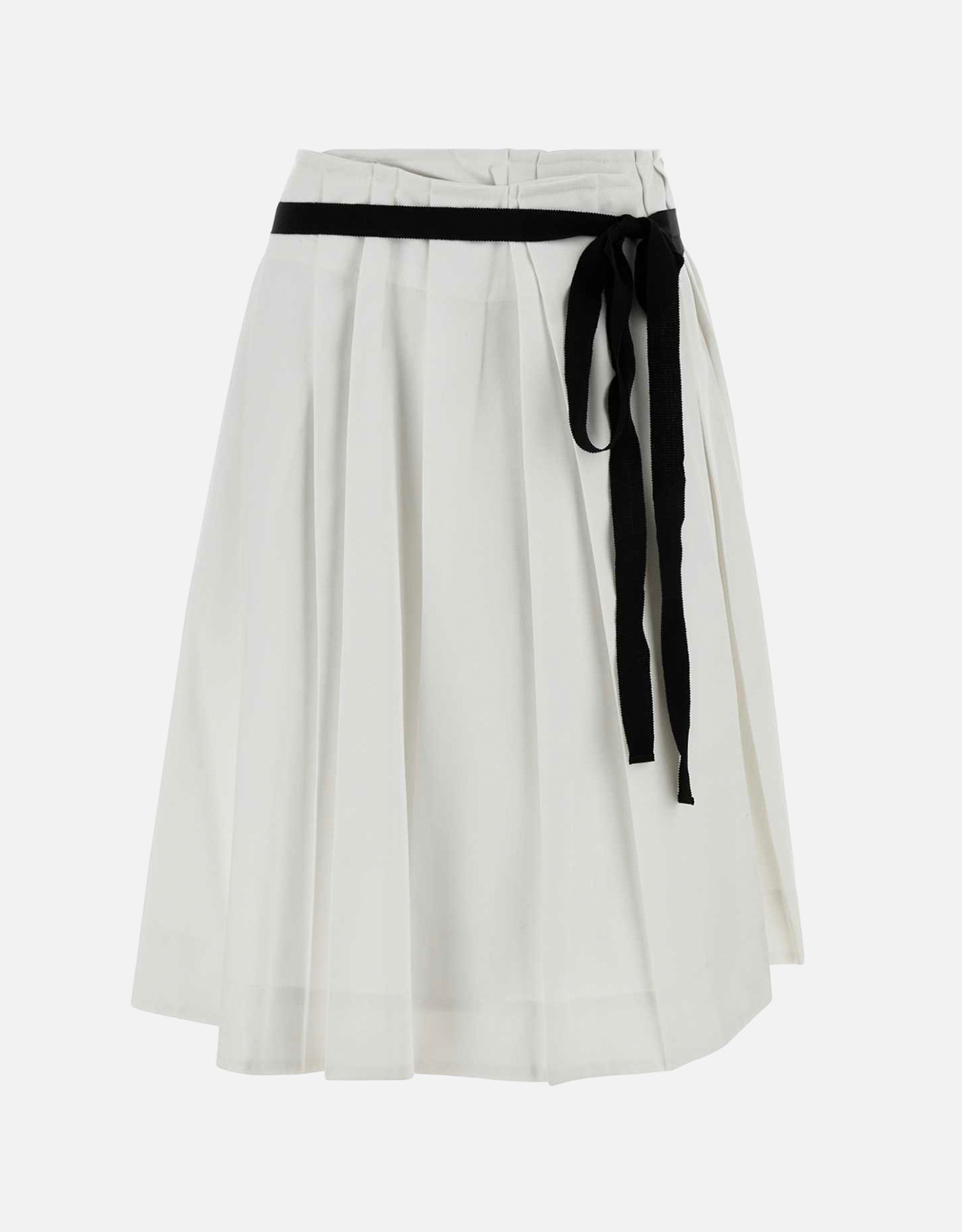 Prada Prada Belted Gabardine Pleated Midi-Length Skirts - IT 38　プラダ ベルト付きギャバジン プリーツ ミディレングス スカート - IT 38