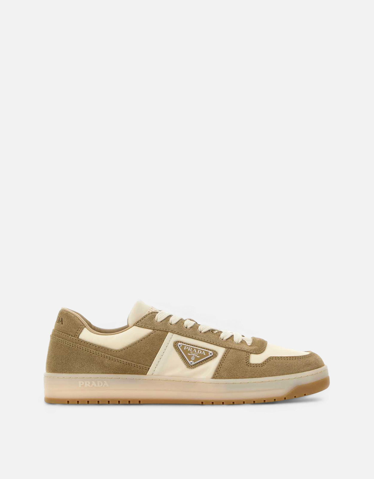 PRADA スエード モカシン 37.5 Prada メンズ ツートーンキャンバス＆スエード ダウンタウンスニーカー